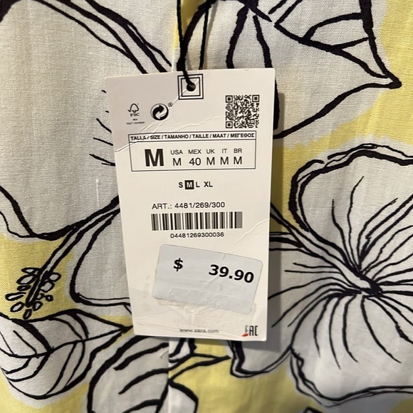 Zara Flora Short Sleeves Relaxed Fit (New) - Picture 4 of 5